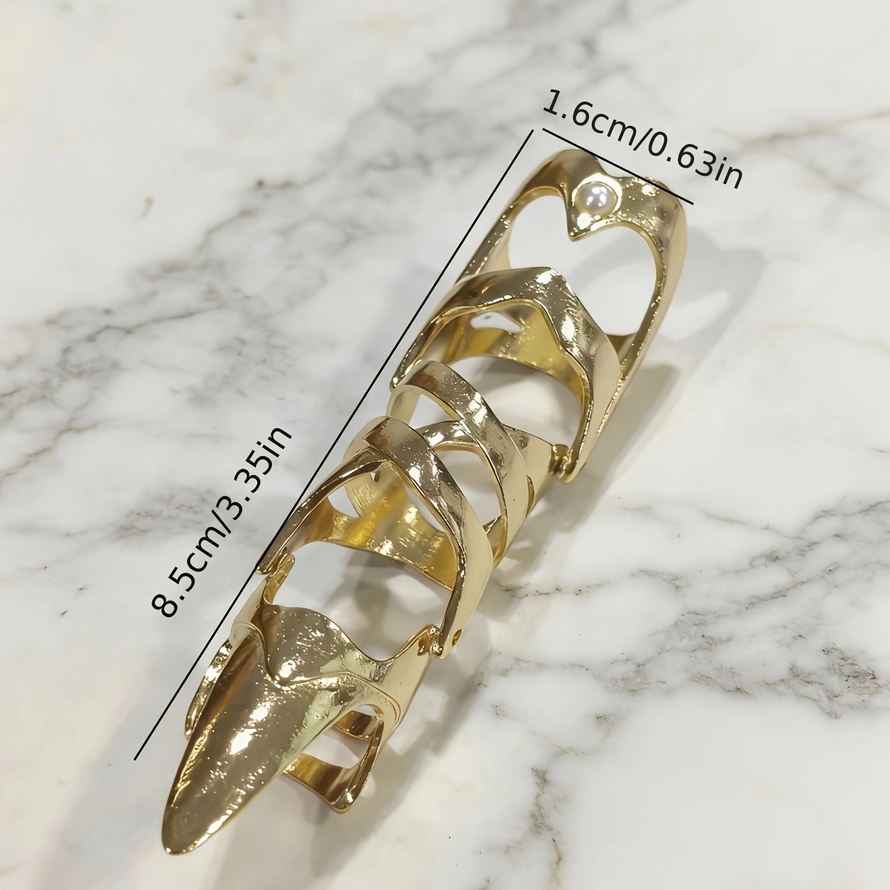 Alien-Shaped Openwork Inlaid Ring, Unisex Design